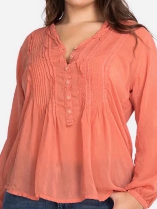 Johnny Was Tops - Johnny Was Pandora Tunic NWT $215 Woman’s Sz 2x tangerine